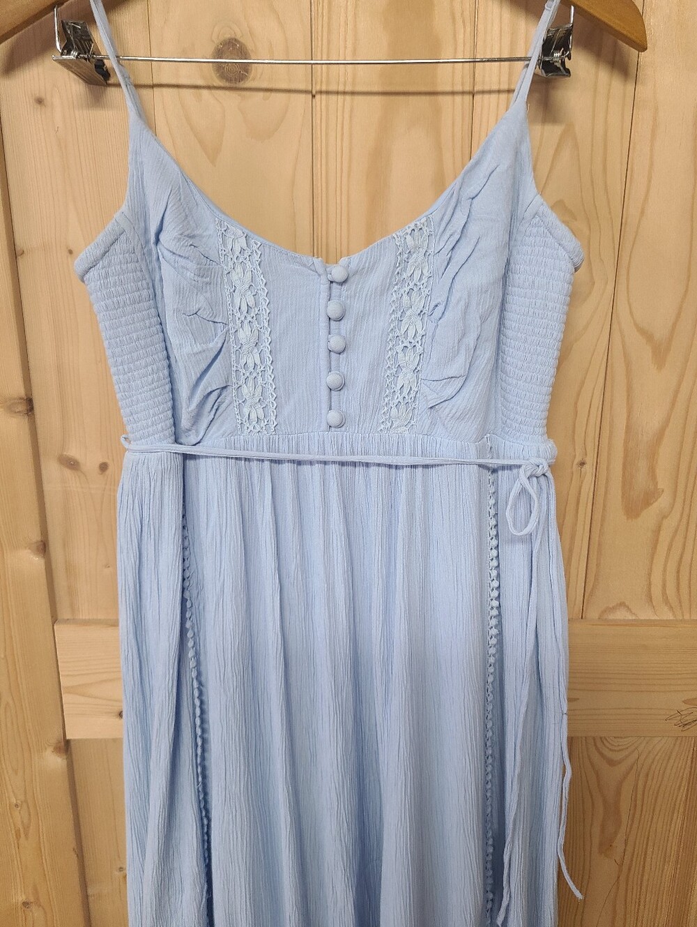 Motherhood Midi Summer Dress Light Blue - Picture 3 of 11
